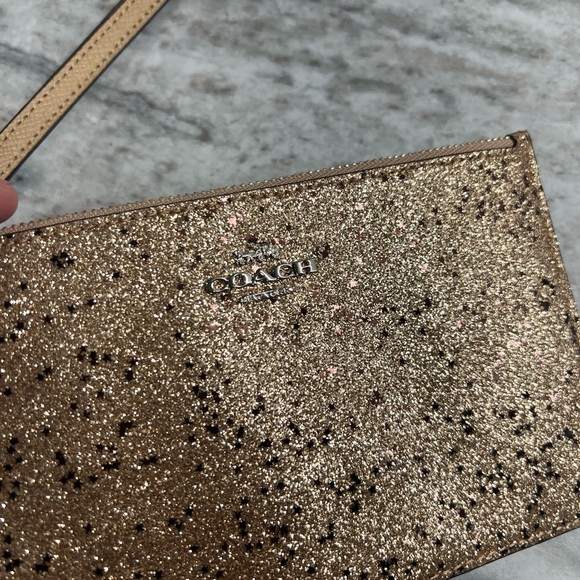 Coach Gold Wristlet - Never Used - Picture 2 of 4